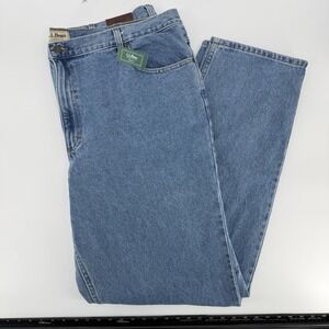LL Bean Jeans Mens 46x36  Blue Denim Classic Straight Leg Cotton  / With Tags